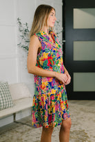 Coral Sands Collared Tank Dress in Floral Paisley - Charming Charlie
