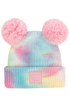 Cotton Candy C.C Tie Dye Baby Beanie C.C Rubber Patch Double Yarn Pom, before taking your baby  running out the door into the cool air, you’ll want to reach for this toasty beanie to keep your baby incredibly warm. Accessorize the fun way with this faux fur pom pom hat, it's the autumnal touch you need to finish your outfit in style. Awesome winter gift accessory! Perfect Gift Birthday, Christmas, Stocking Stuffer, Secret Santa, Holiday, Anniversary, Valentine's Day, Loved One.