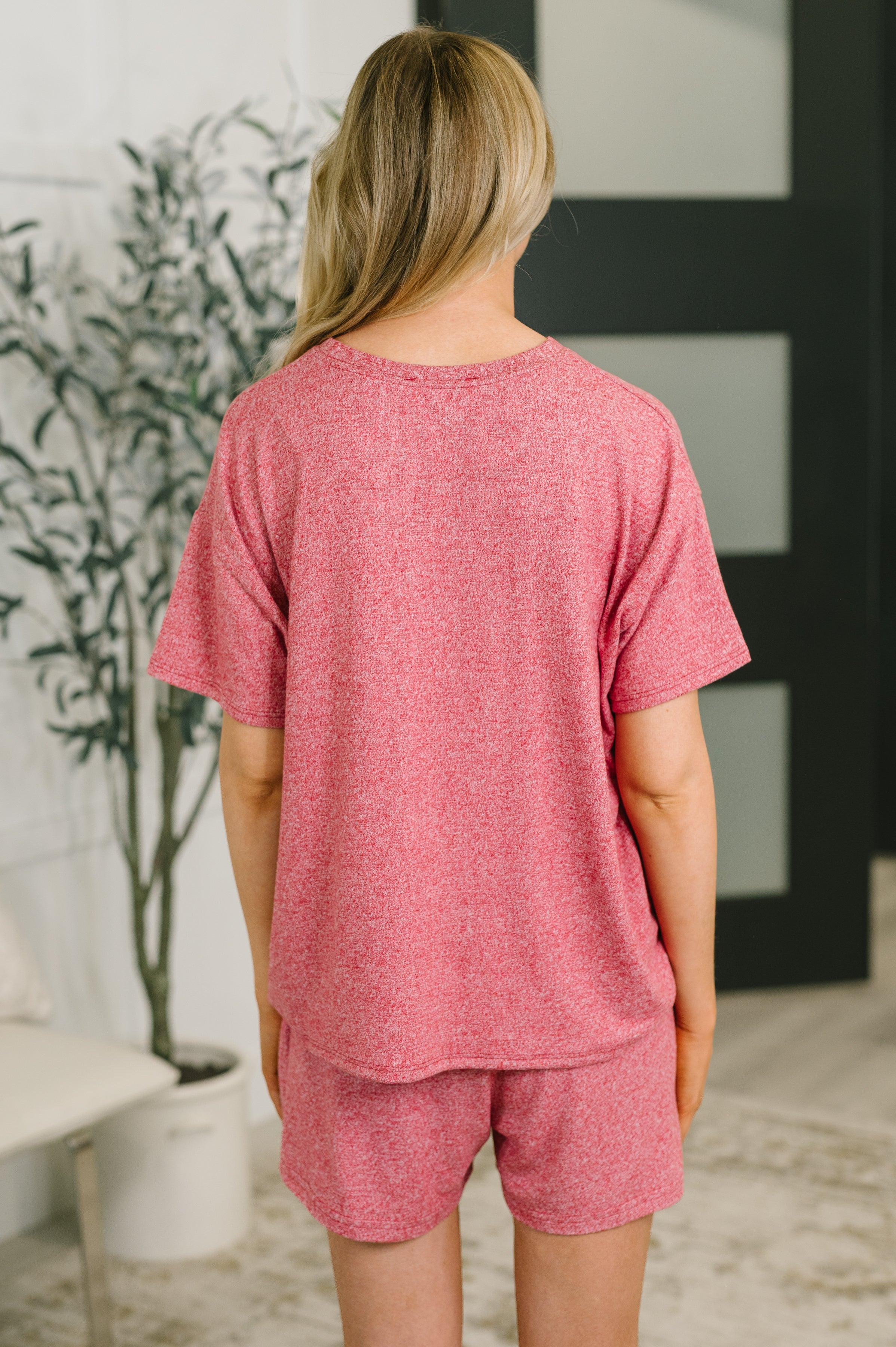 Couldn't Help It Melange Set in Dark Red - Charming Charlie