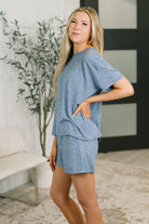 Couldn't Help It Melange Set in Light Navy - Charming Charlie