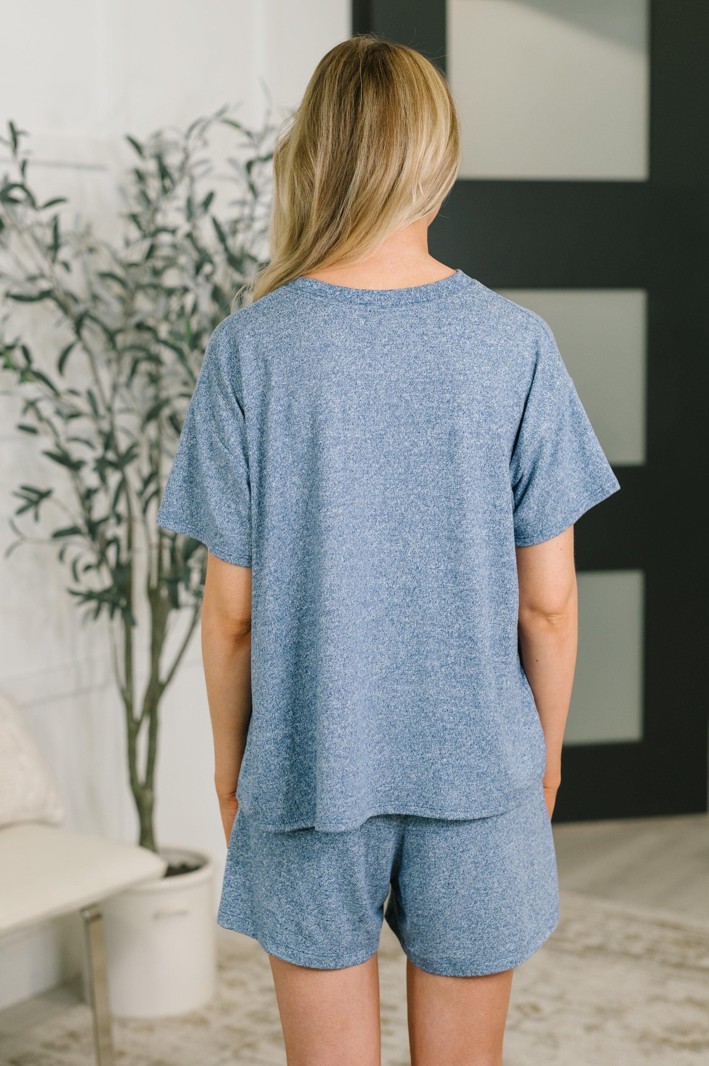 Couldn't Help It Melange Set in Light Navy - Charming Charlie