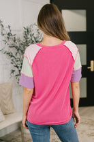 Cozy Collage Color Block Henley Top - Charming Charlie