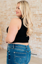 Cream of the Crop Rib Knit Tank Top in Black - Charming Charlie