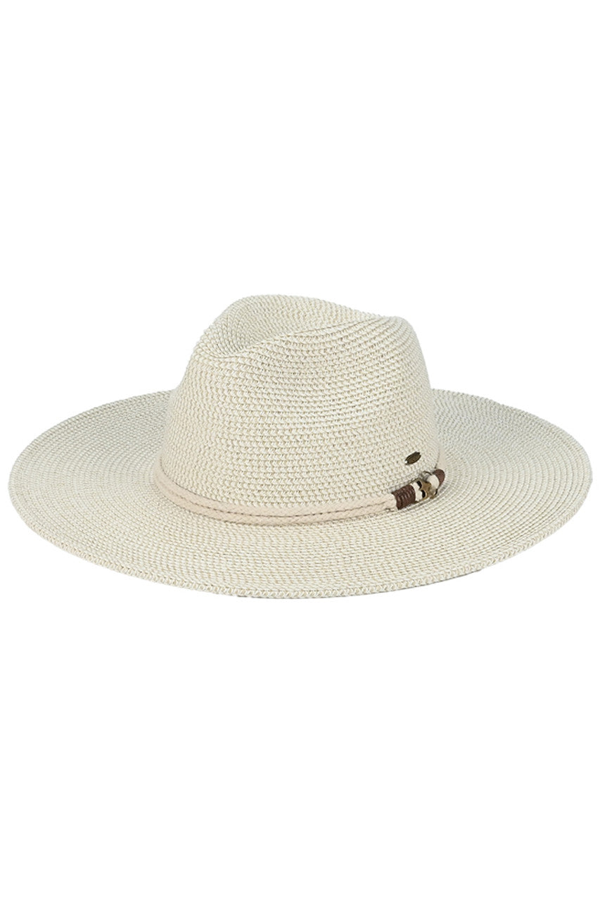 Creme C.C Anchor Rope Trim Band Wide Brim Sun Hat is a stylish and practical accessory for any sunny day. The wide brim offers excellent sun protection while the anchor rope trim adds a nautical touch to your outfit. With this hat, you can enjoy the outdoors in both comfort and style.