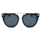 HANOVER | S2004 - Unisex Fashion Brow-Bar Round Sunglasses - Cramilo Eyewear - Stylish Trendy Affordable Sunglasses Clear Glasses Eye Wear Fashion