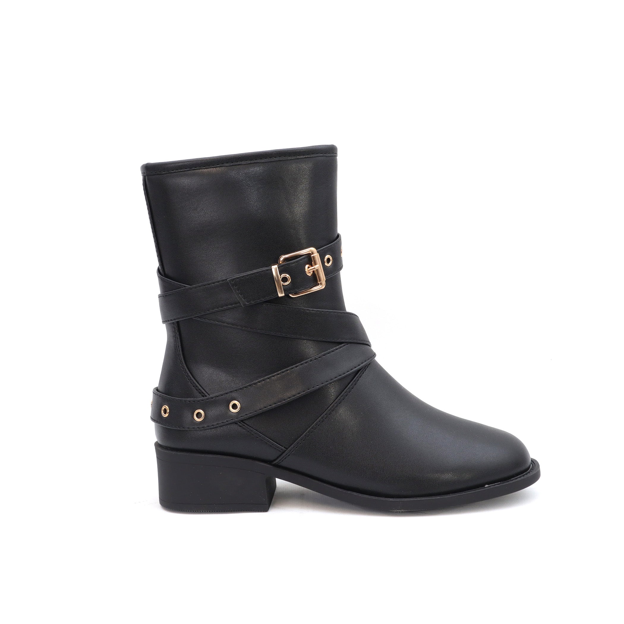 DARCY-12 Women's Strap With Buckle Riding Boot - Yoki 