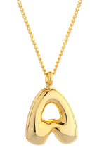 14K Gold Dipped Mini Bold initial Necklace - Charming Charlie