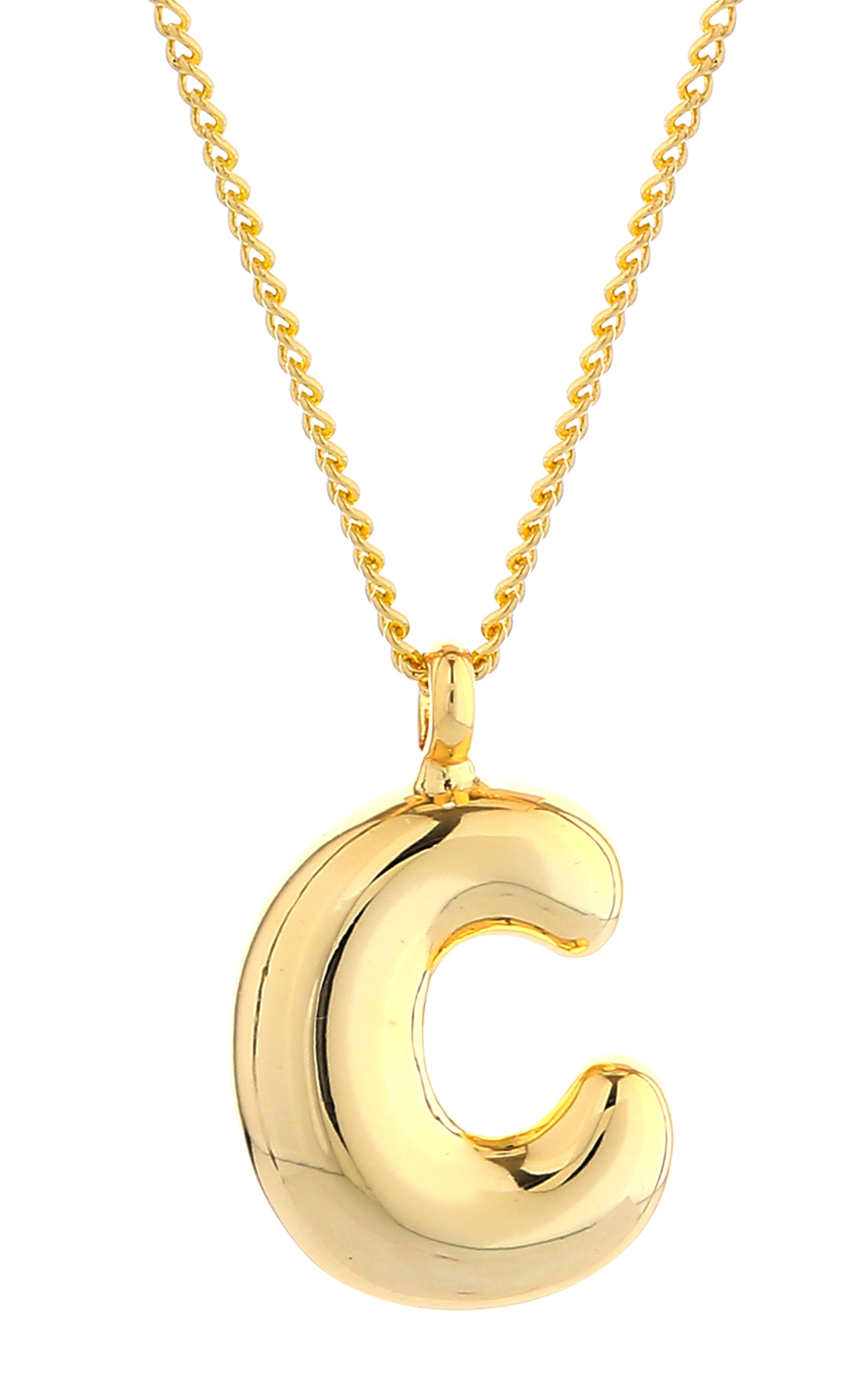 14K Gold Dipped Mini Bold initial Necklace - Charming Charlie