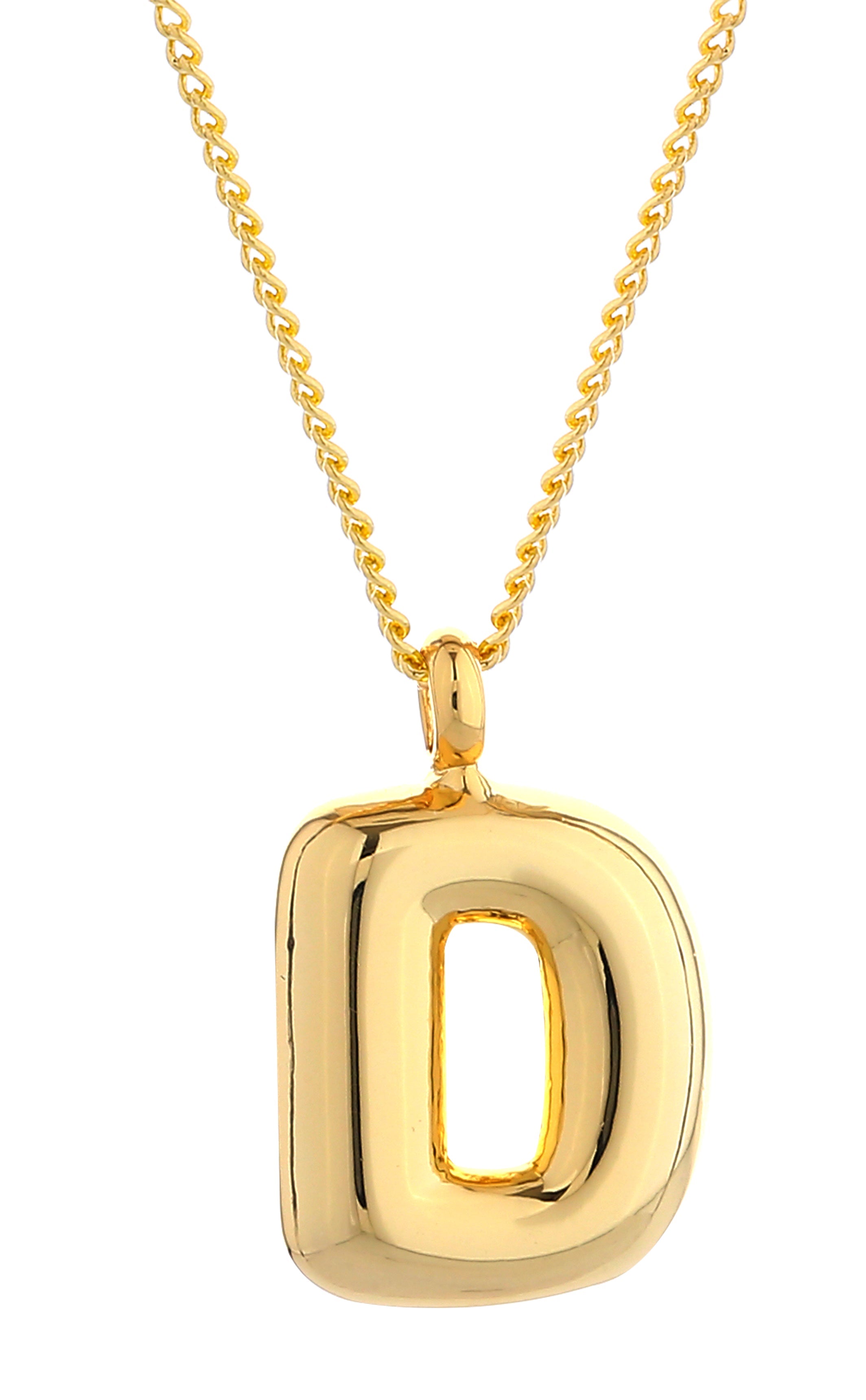 14K Gold Dipped Mini Bold initial Necklace - Charming Charlie
