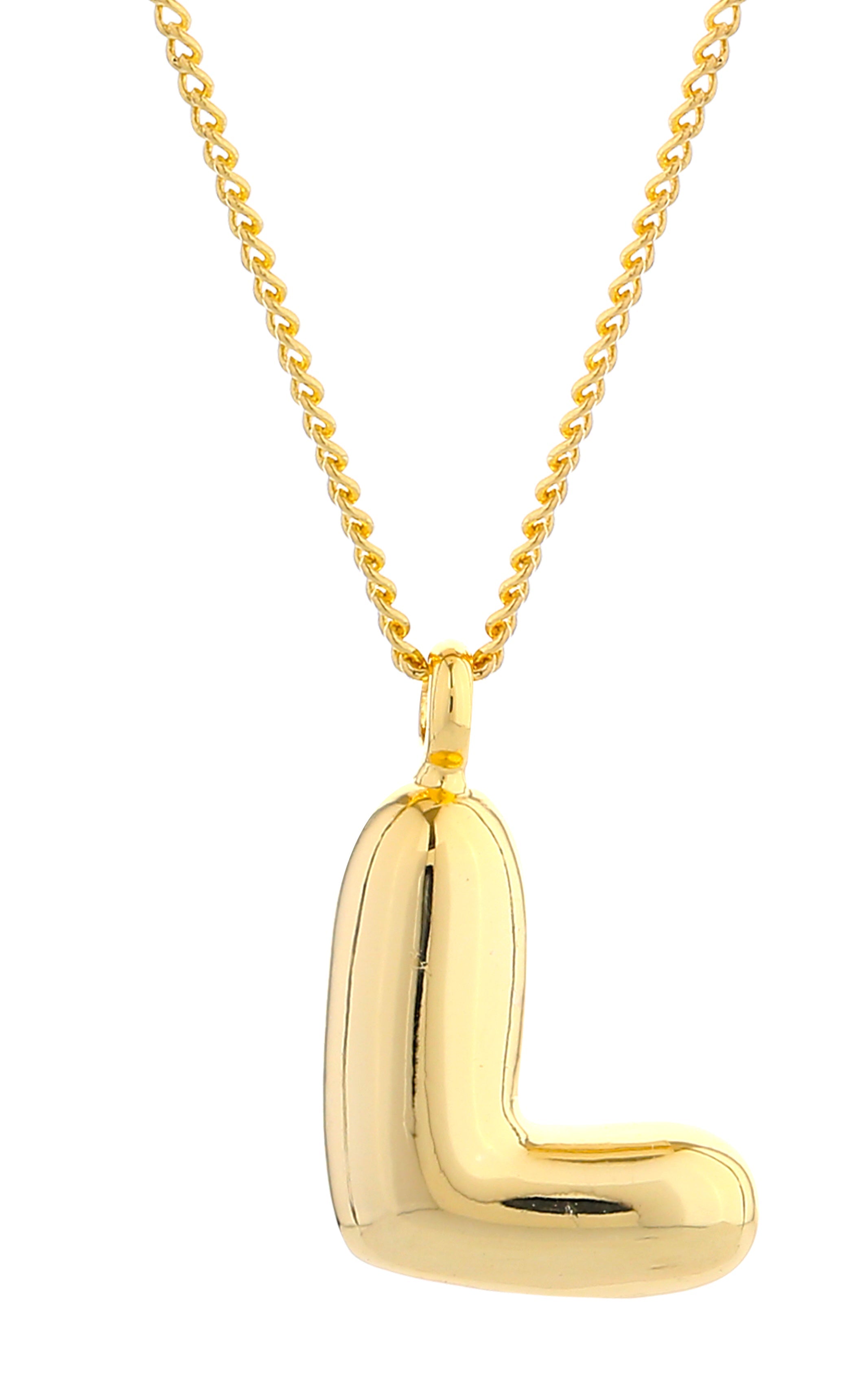 14K Gold Dipped Mini Bold initial Necklace - Charming Charlie