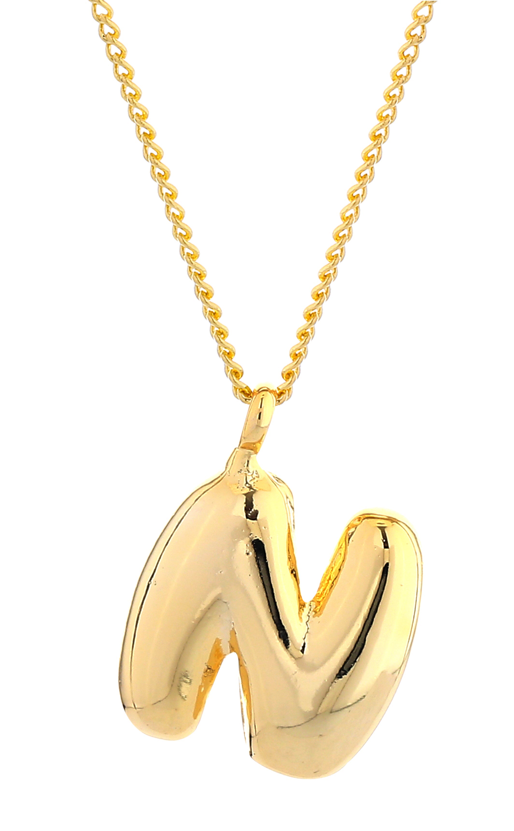 14K Gold Dipped Mini Bold initial Necklace - Charming Charlie