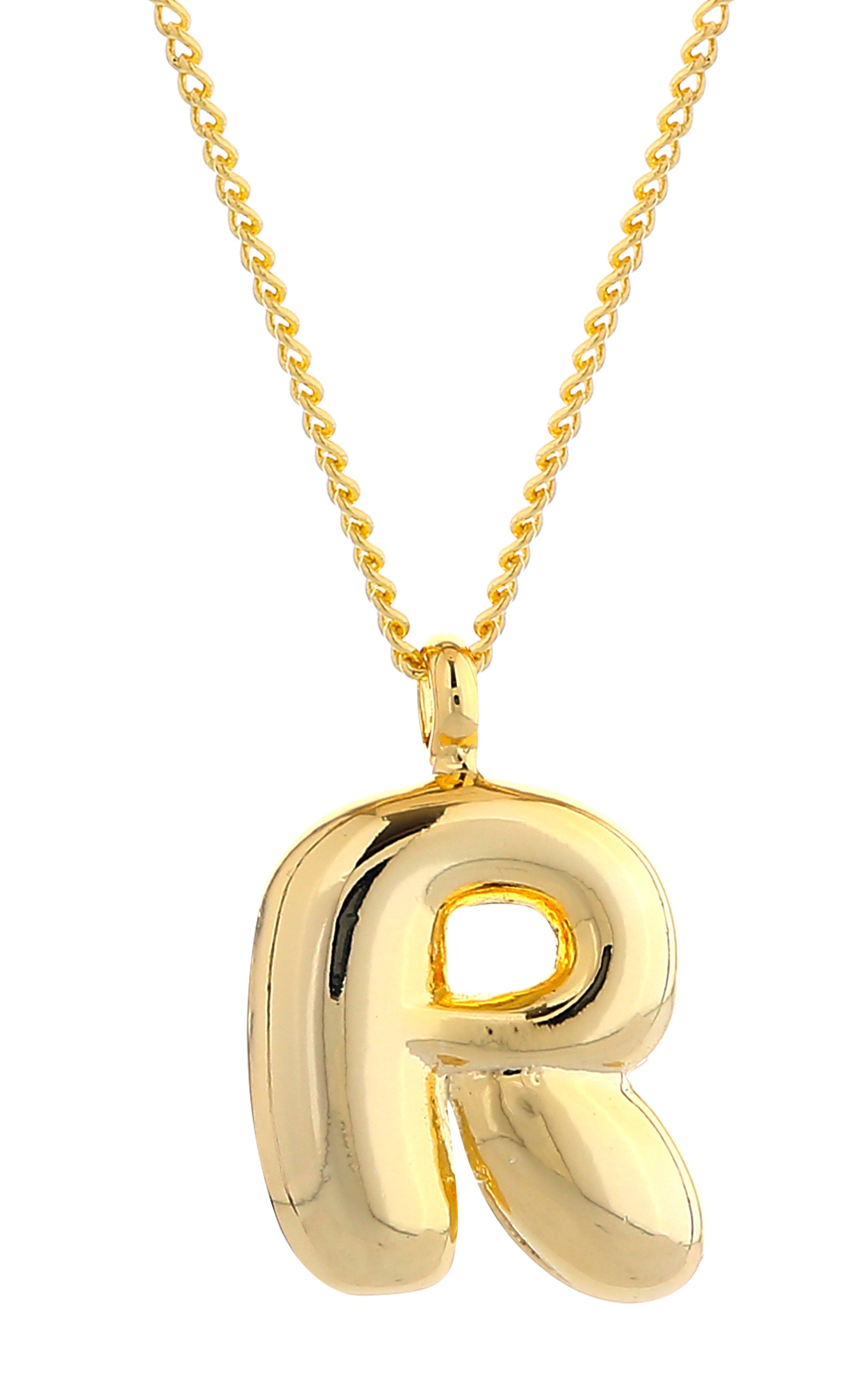 14K Gold Dipped Mini Bold initial Necklace - Charming Charlie