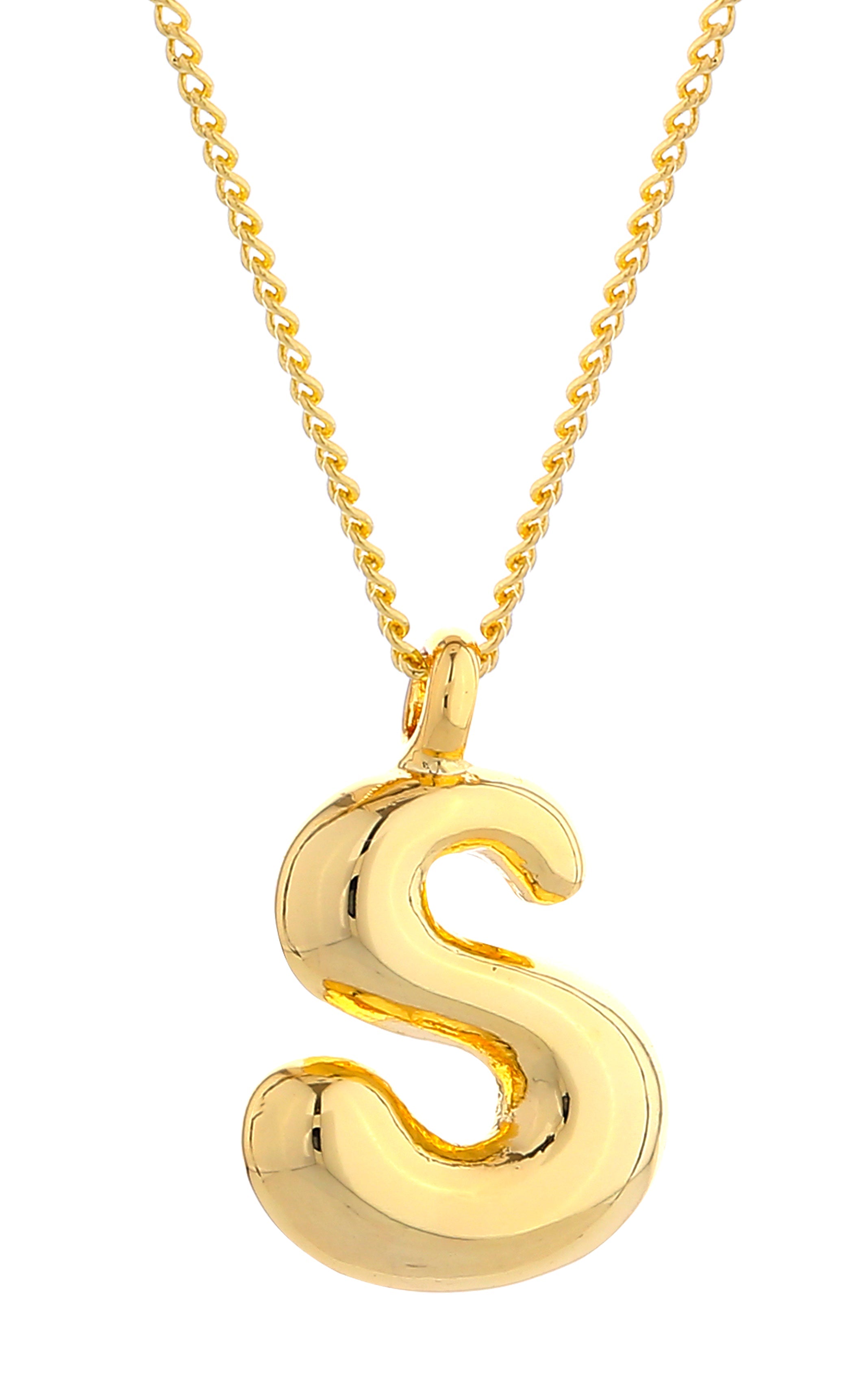 14K Gold Dipped Mini Bold initial Necklace - Charming Charlie