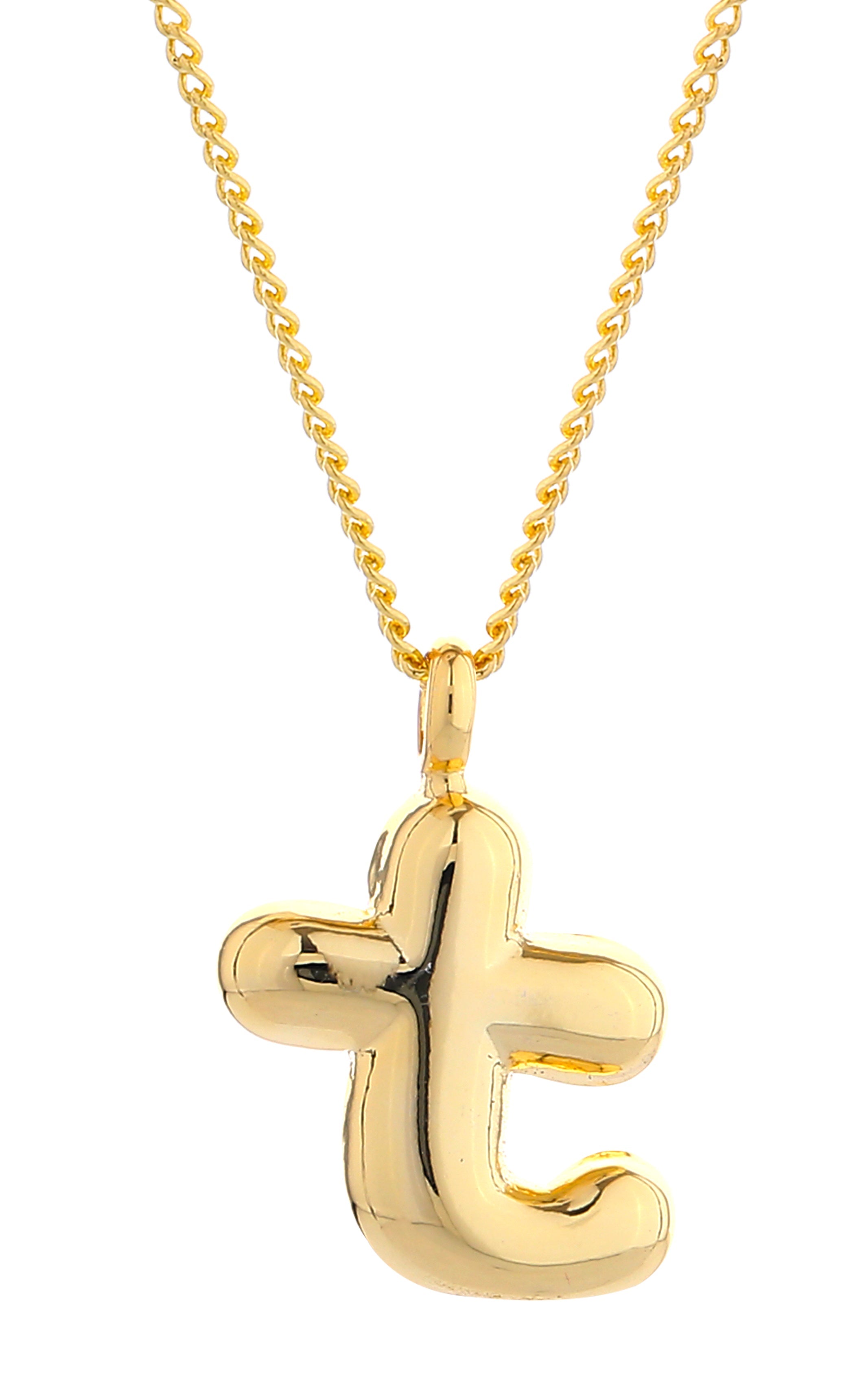 14K Gold Dipped Mini Bold initial Necklace - Charming Charlie