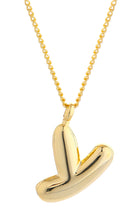 14K Gold Dipped Mini Bold initial Necklace - Charming Charlie