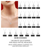 14K Gold Dipped Mini Bold Initial Necklace - Charming Charlie