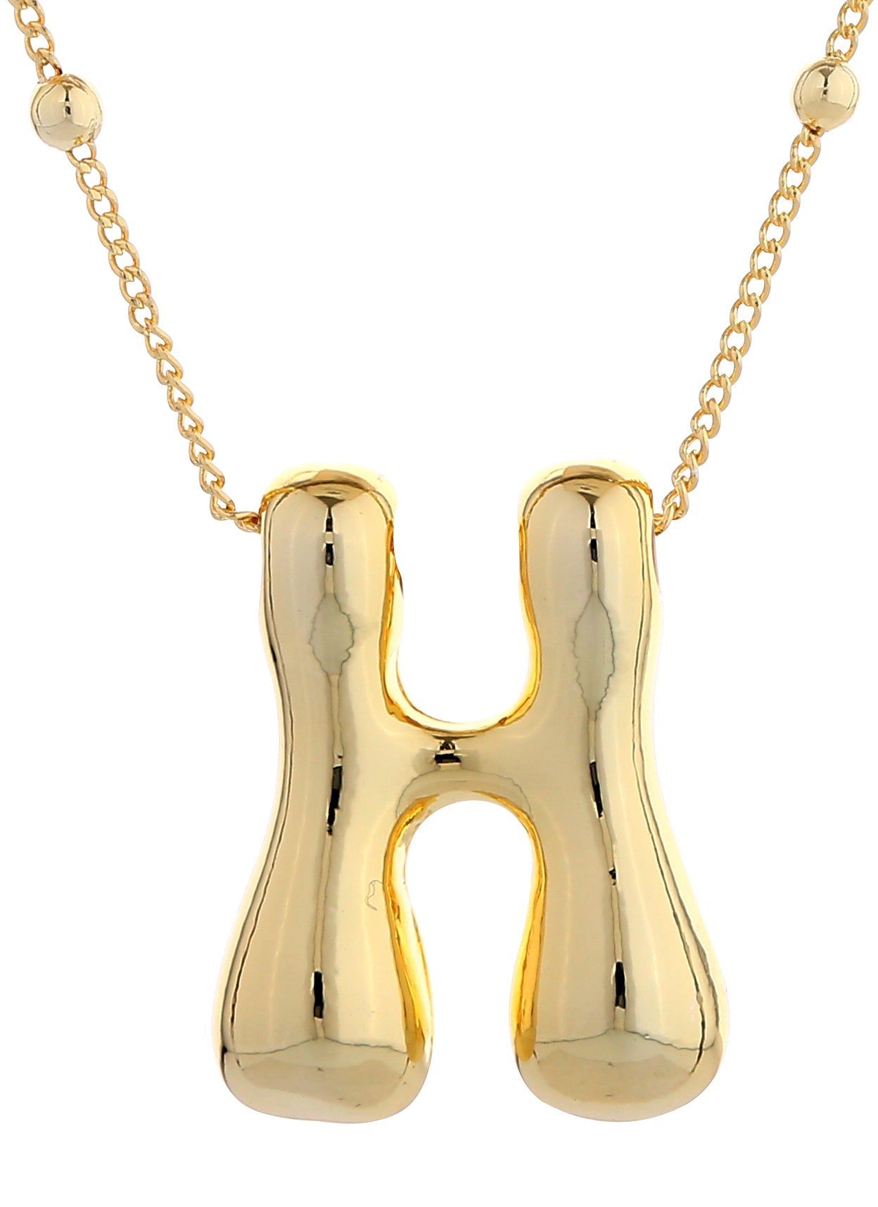 14K Gold Dipped Bold initial Necklace