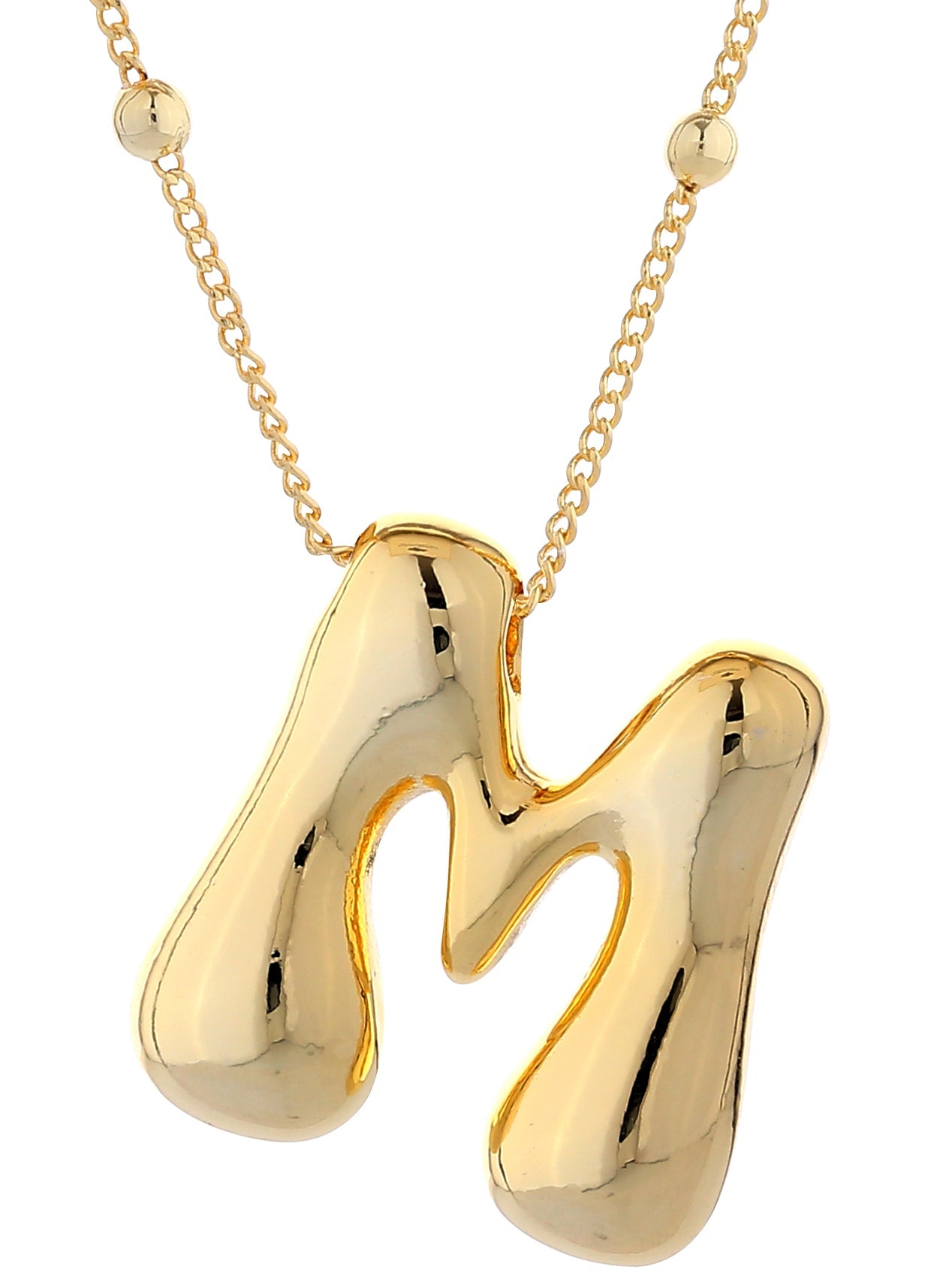 14K Gold Dipped Bold initial Necklace