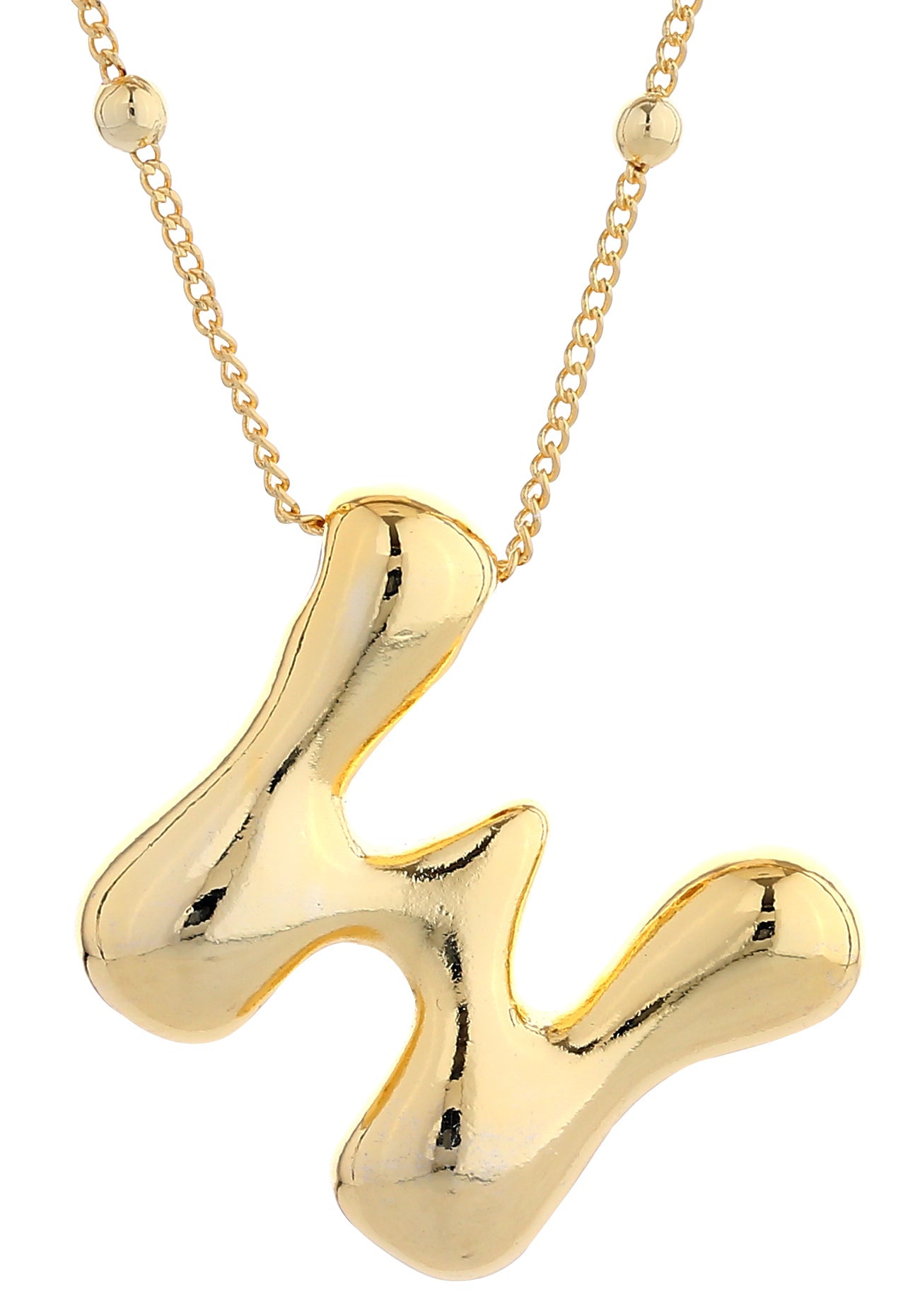 14K Gold Dipped Bold initial Necklace