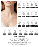14K Gold Dipped Bold Initial Necklace - Charming Charlie