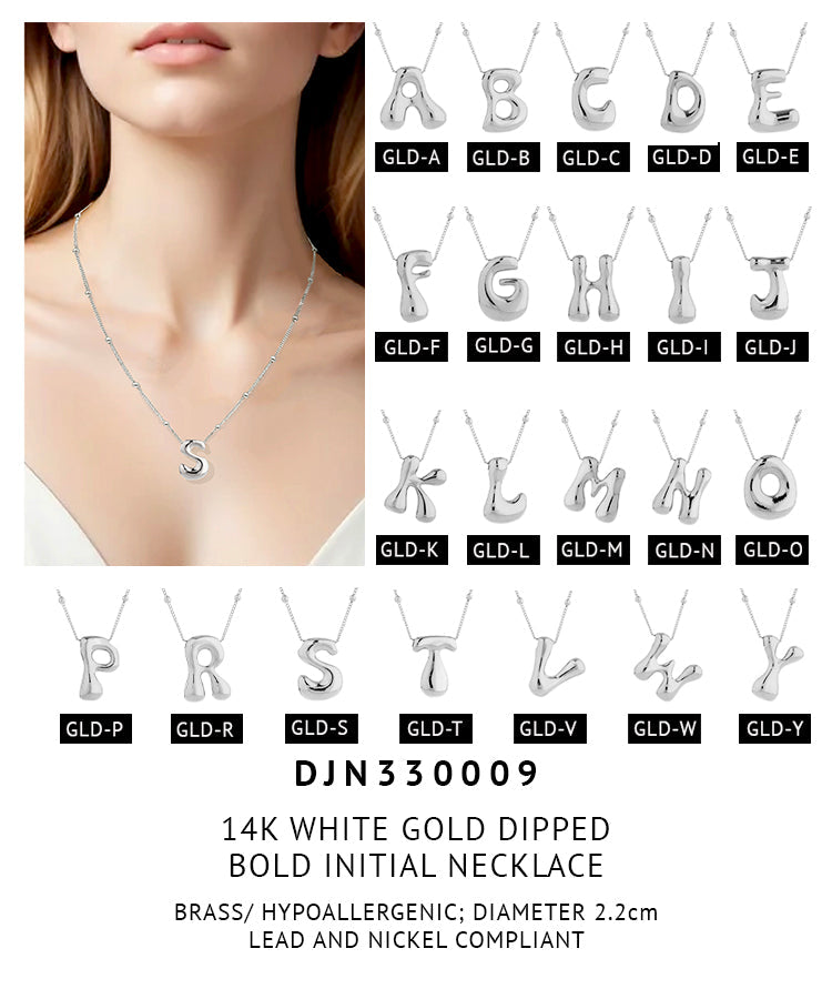 14K Gold Dipped Bold Initial Necklace - Charming Charlie