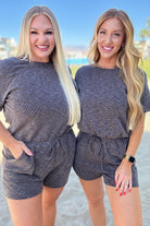 So Sure Short Sleeve Romper - Charming Charlie