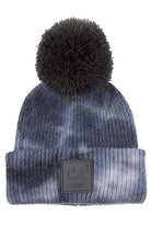 Dark Gray Light Gray C C Tie Dye Kids Beanie With C C Rubber Patch And Yarn Pom, beautiful tie dye design with yarn pom makes it unique and keeps you standing out with perfect beauty. Wear throughout the winter and cold days to ensure absolute comfortability. Coordinate with any outfit to match the best with perfect warmth and coziness. It Comes in one size winter cap with a pom that fits most head sizes. Enjoy the winter in comfort!