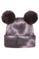Dark Grey C.C Tie Dye Baby Beanie C.C Rubber Patch Double Yarn Pom, before taking your baby  running out the door into the cool air, you’ll want to reach for this toasty beanie to keep your baby incredibly warm. Accessorize the fun way with this faux fur pom pom hat, it's the autumnal touch you need to finish your outfit in style. Awesome winter gift accessory! Perfect Gift Birthday, Christmas, Stocking Stuffer, Secret Santa, Holiday, Anniversary, Valentine's Day, Loved One.