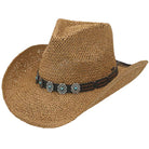 Dark Natural C.C Turquoise Charm Trim Cowboy Hat, Keep your styles on even when you are relaxing at the pool or playing at the beach. Large, comfortable, and perfect for keeping the sun off of your face, neck, and shoulders. Perfect gifts for Christmas, holidays, or any meaningful occasion. Due to this, all eyes are fixed on you.