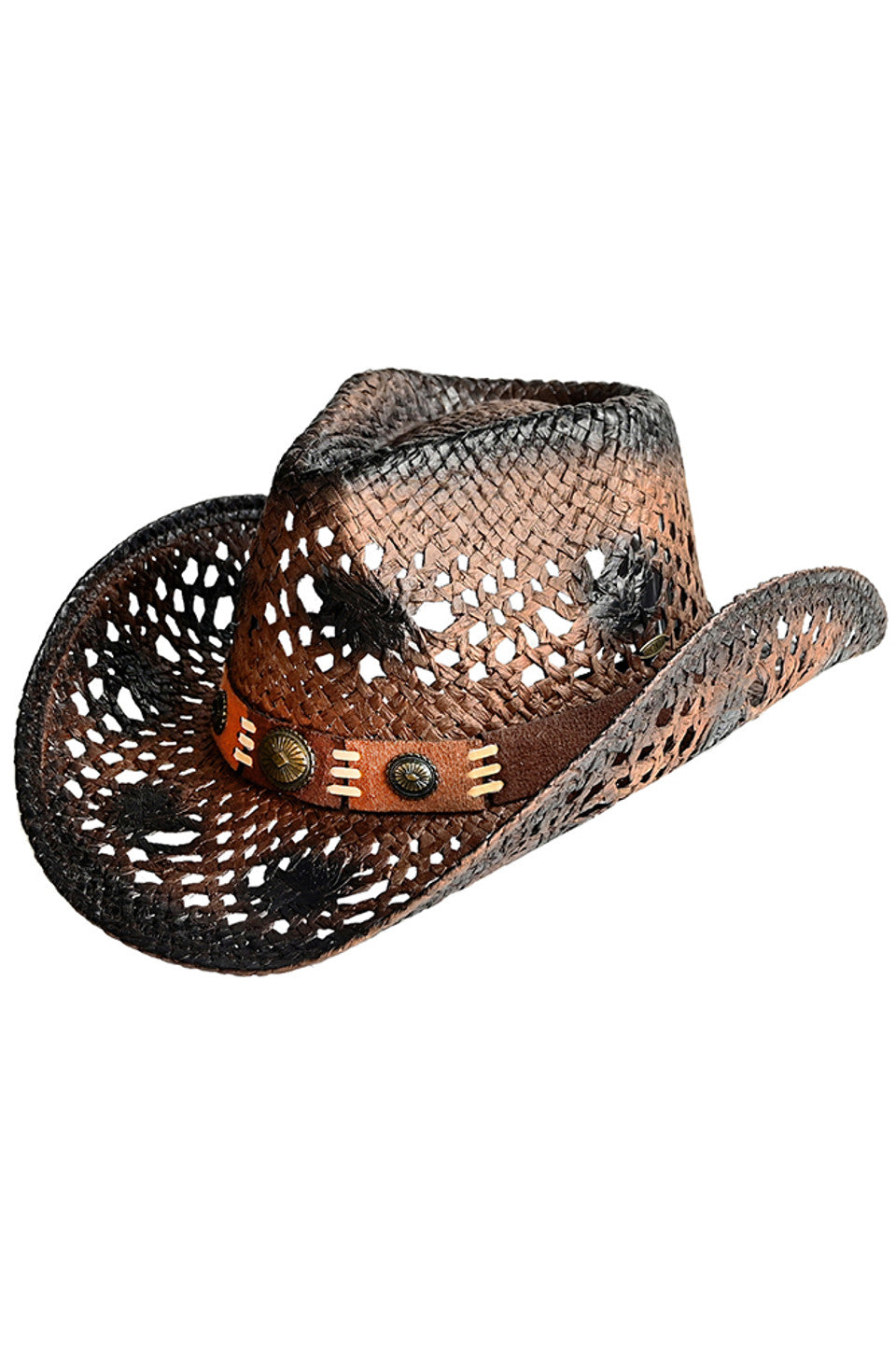 Dark Brown C.C Multi Color Vegan Suede Band Cowboy Hat is the perfect accessory for any cowboy or cowgirl. Made with vegan suede, it is both stylish and cruelty-free. The multi-color band adds a pop of color to any outfit. Stay on-trend and conscious with this must-have cowboy hat.