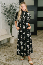 Dark Darlin' Puff Sleeve Maxi Dress - Charming Charlie