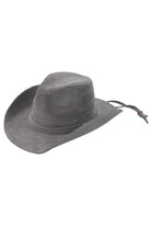Dark Gray C.C Chin Straps Corduroy Cowboy Hat is a stylish and practical accessory for any outdoor enthusiast. Made with durable corduroy material, this hat is perfect for protecting your face and neck from the sun's harmful rays. The chin straps provide a secure fit, making it perfect for all your adventures.