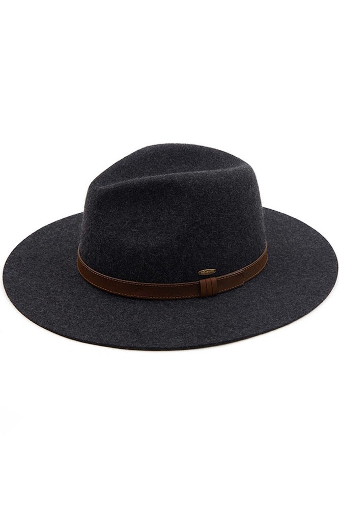 Dark Grey C.C Wool Felt Detailed Panama Summer Sun Hat With Strap Banded Trim; Unique, timeless & classic Summer Sun Fedora Hat has a ribbon band trim material accent. Trendy Birthday, Holiday Gift, Christmas Gift, Regalo de Navided, Bad hair days, casual everyday wear, Anniversary Gift, Fall Outfit, Cool Fashion Fedora, Valentine's Day Gift