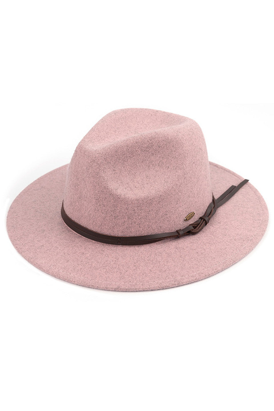 Dark RoseC.C Vegan Felt Leather Trim Heather Color Hat combines style and sustainability. Made with vegan felt and featuring a leather trim, this hat is both fashionable and environmentally friendly. The heather color adds a touch of versatility, making it a perfect addition to any outfit.