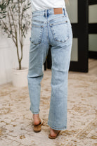 Debbie High Rise Stone Wash Straight Fit Jeans - Charming Charlie