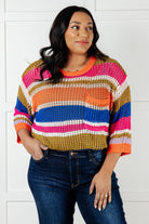 Deep Thoughts Striped Loose Knit Top - Charming Charlie