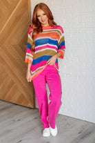 Deep Thoughts Striped Loose Knit Top - Charming Charlie