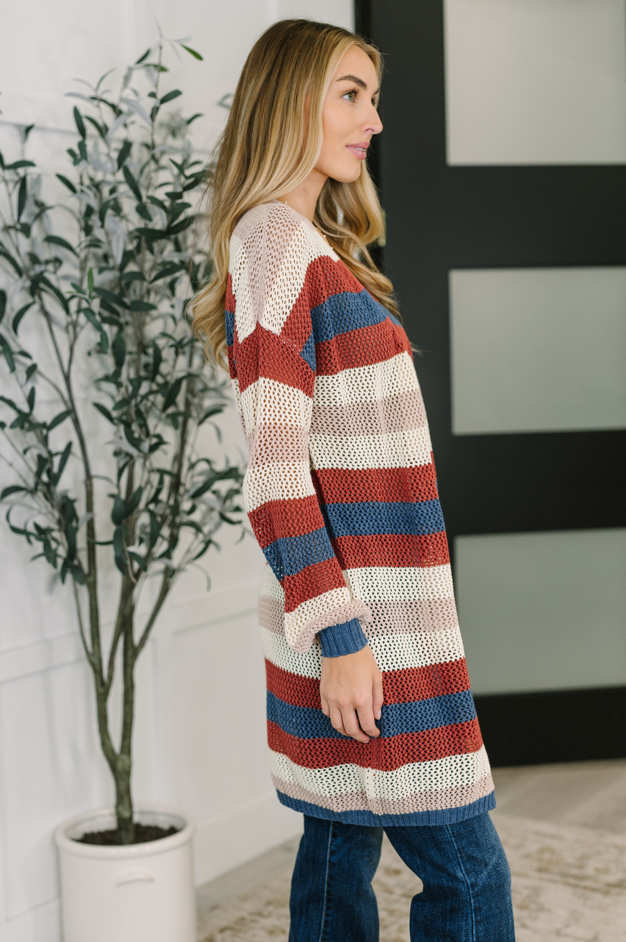 Definitely Dapper Striped Knit Cardigan - Charming Charlie