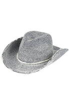 Denim C.C Distressed Vintage Style Cowboy Hat combines fashion and function with its worn-in look and sturdy design. Crafted with high-quality materials, this cowboy hat offers tried and true protection from the sun while adding a touch of rugged charm to any outfit.
