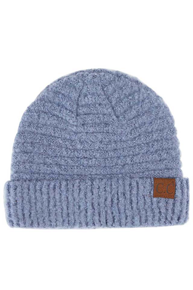 Denim C C Solid Boucle Yarn Beanie Hat with Cuff, wear this beautiful Beanie Hat while going outdoor and keep yourself warm and stylish with a unique look. The color variation makes the Hat suitable for everyone's choice with different outfits. It feels cozy and a perfect match with any type of outfit. It's a beautiful winter gift accessory for birthdays, Christmas, stocking stuffers, secret Santa, holidays, anniversaries, and valentine's day to your friends, family, and Loved Ones. 
