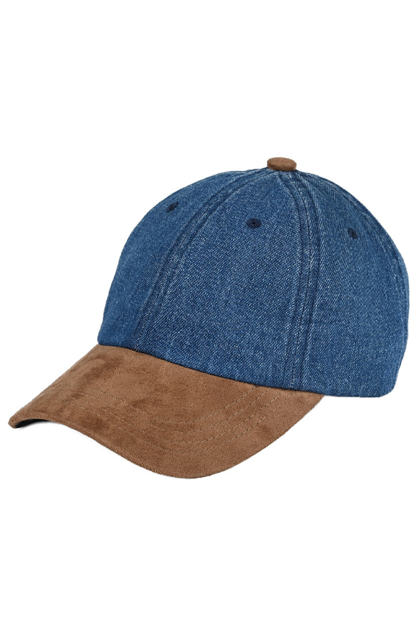 C.C Two Tone Cotton Twill Denim Baseball Cap - Charming Charlie