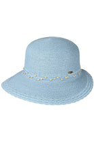 Denim C.C Wood Embellishment String Band Brim Hat is a must-have for any wardrobe. With its unique wood embellishment and stylish string band brim, it adds a touch of elegance to any outfit. Made with quality materials, it provides both comfort and durability. Perfect for any occasion.