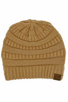DesertCamel C.C Ribbed Knit Solid Color Beanie offers a timeless design with durable ribbed knitting, ensuring a snug and comfortable fit. Crafted for warmth and versatility, this beanie is perfect for everyday wear, providing reliable protection against cold weather while maintaining a sleek, minimalist style that complements any outfit. Its solid color adds understated appeal, making it an essential accessory for both casual and outdoor use. 