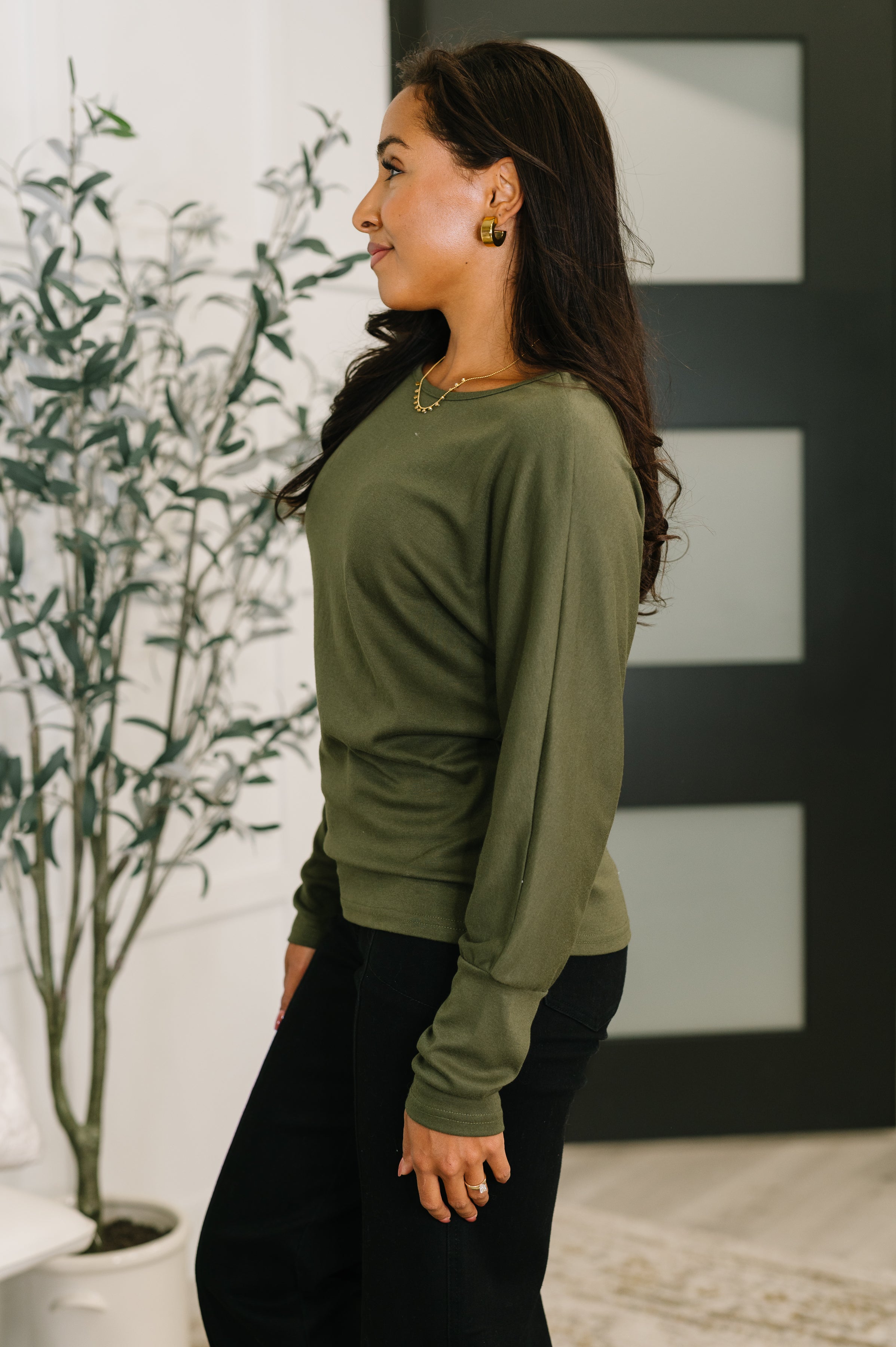 Dinner Plans Dolman Long Sleeve - Charming Charlie