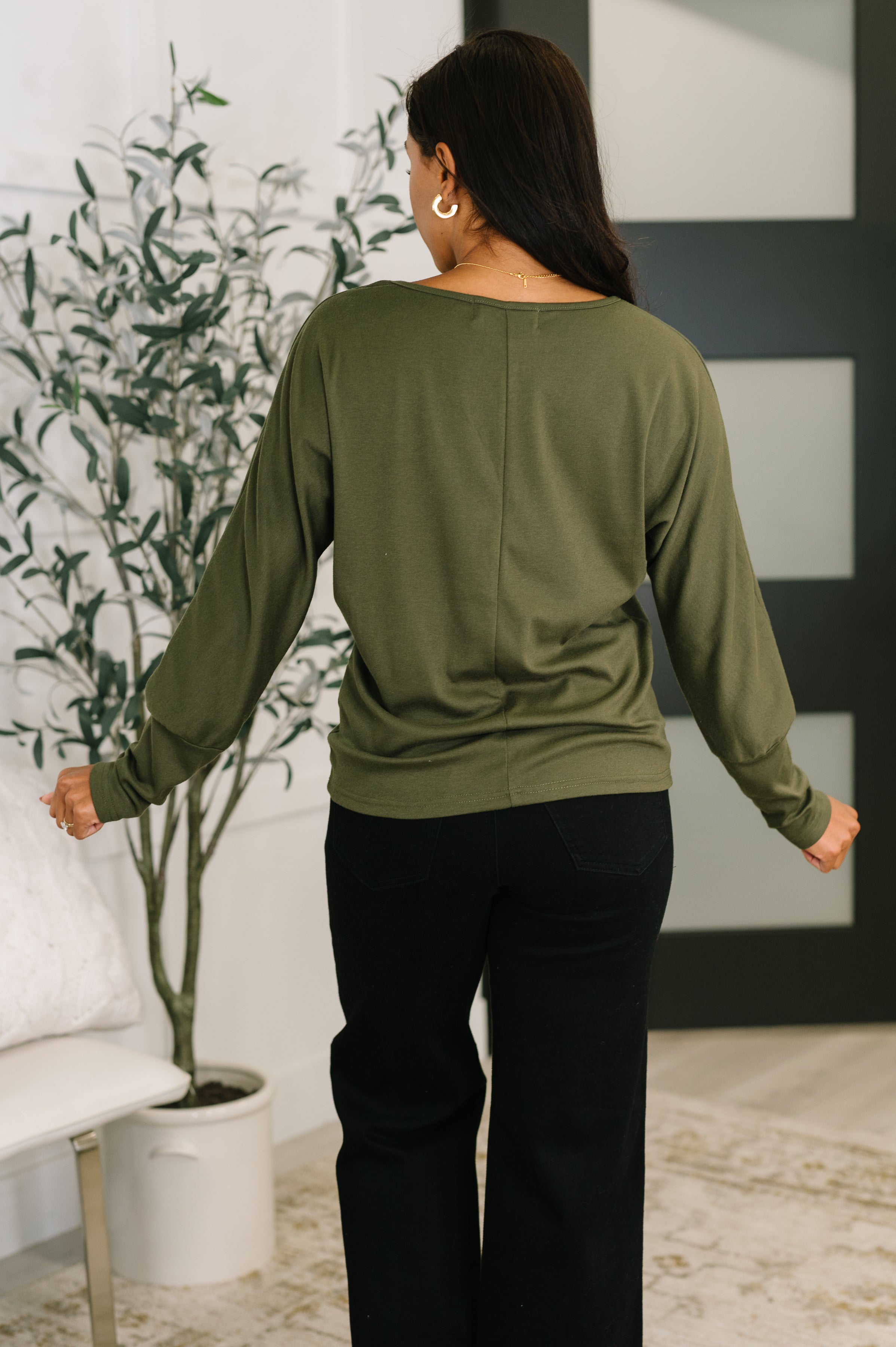 Dinner Plans Dolman Long Sleeve - Charming Charlie