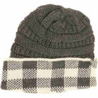 Dk.Grey-White- Buffalo Check Knit CC Beanie delivers expert-level warmth and style, combining a durable knit construction with a classic buffalo check pattern. Engineered for a comfortable, snug fit, this beanie provides reliable insulation while enhancing casual and outdoor ensembles with its timeless design. Its quality craftsmanship ensures lasting wear, making it an essential accessory for cold-weather seasons.