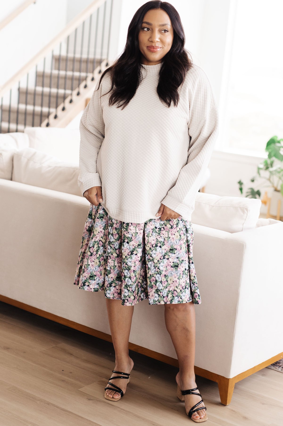 Don't Change Anything Mock Neck Pullover - Charming Charlie