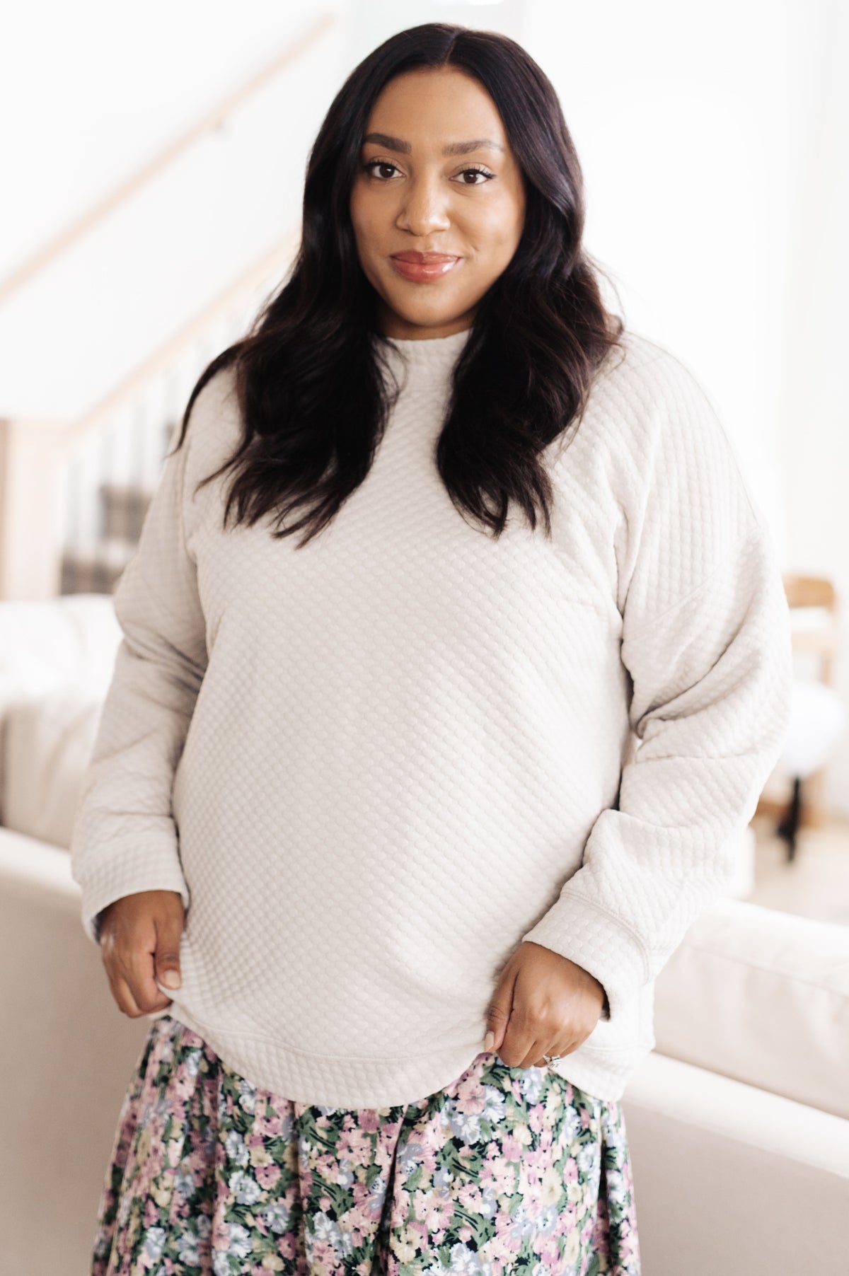 Don't Change Anything Mock Neck Pullover - Charming Charlie