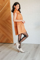 Don't Hang Up Faux Suede Shirt Dress - Charming Charlie
