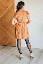 Don't Hang Up Faux Suede Shirt Dress - Charming Charlie